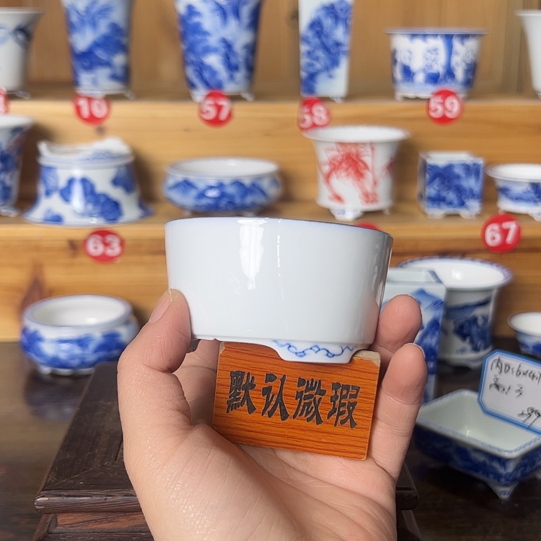 墨奈手绘陶瓷花盆