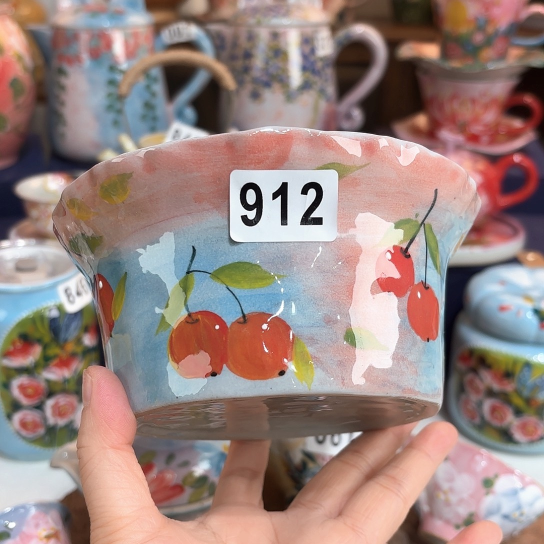 景德镇手绘高温釉下彩陶瓷茶具