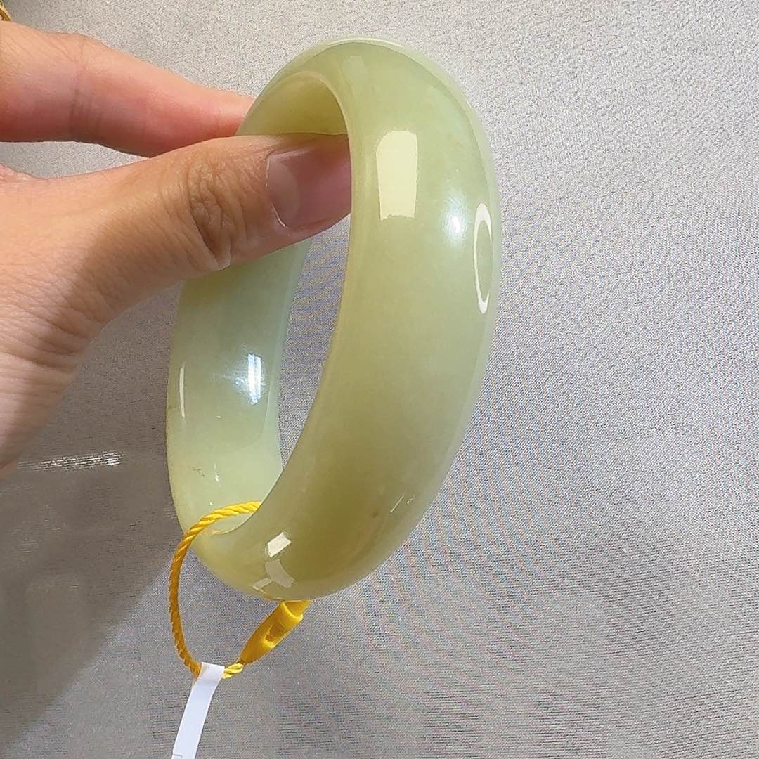 和田玉颈饰未镶嵌若羌黄口圈口58