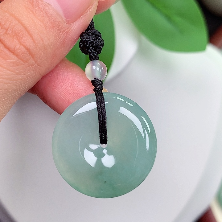 颈饰未镶嵌翡翠平安扣 24.2x5.3mm