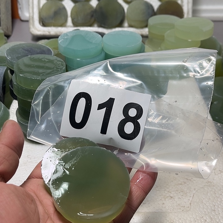 竹***蛇纹石玉未镶嵌珠宝半成品