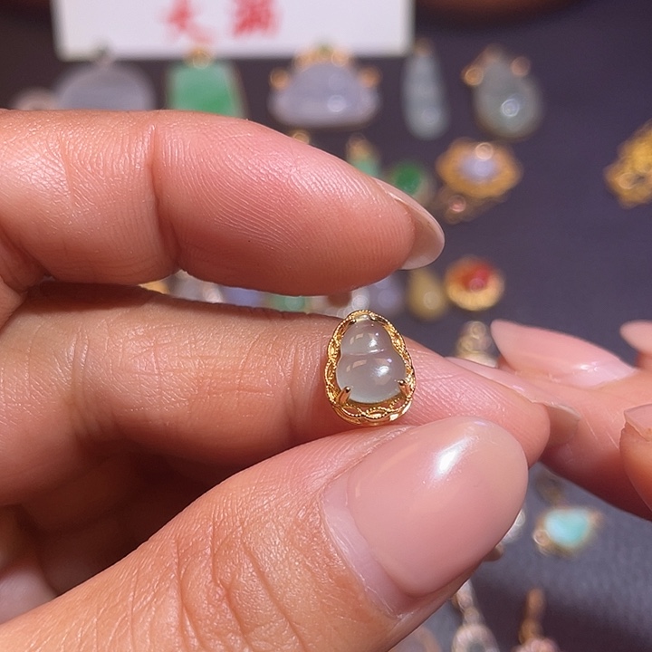 翡翠银S925镶嵌颈饰