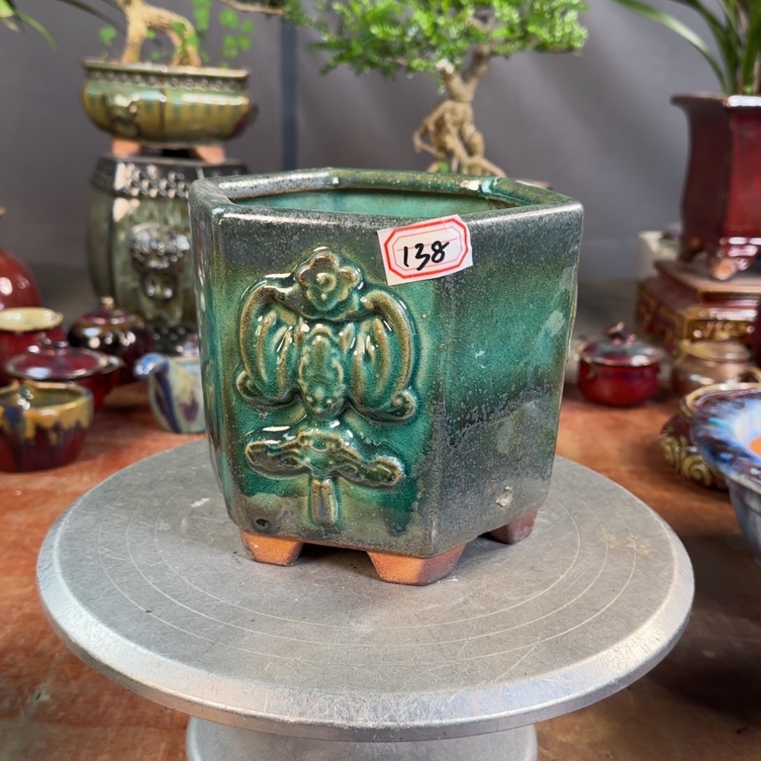 紫泥花盆夏*138瑕疵品     