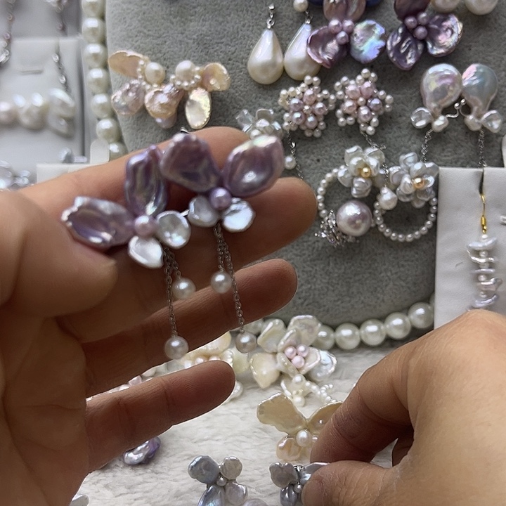 银S925镶嵌淡水珍珠颈饰