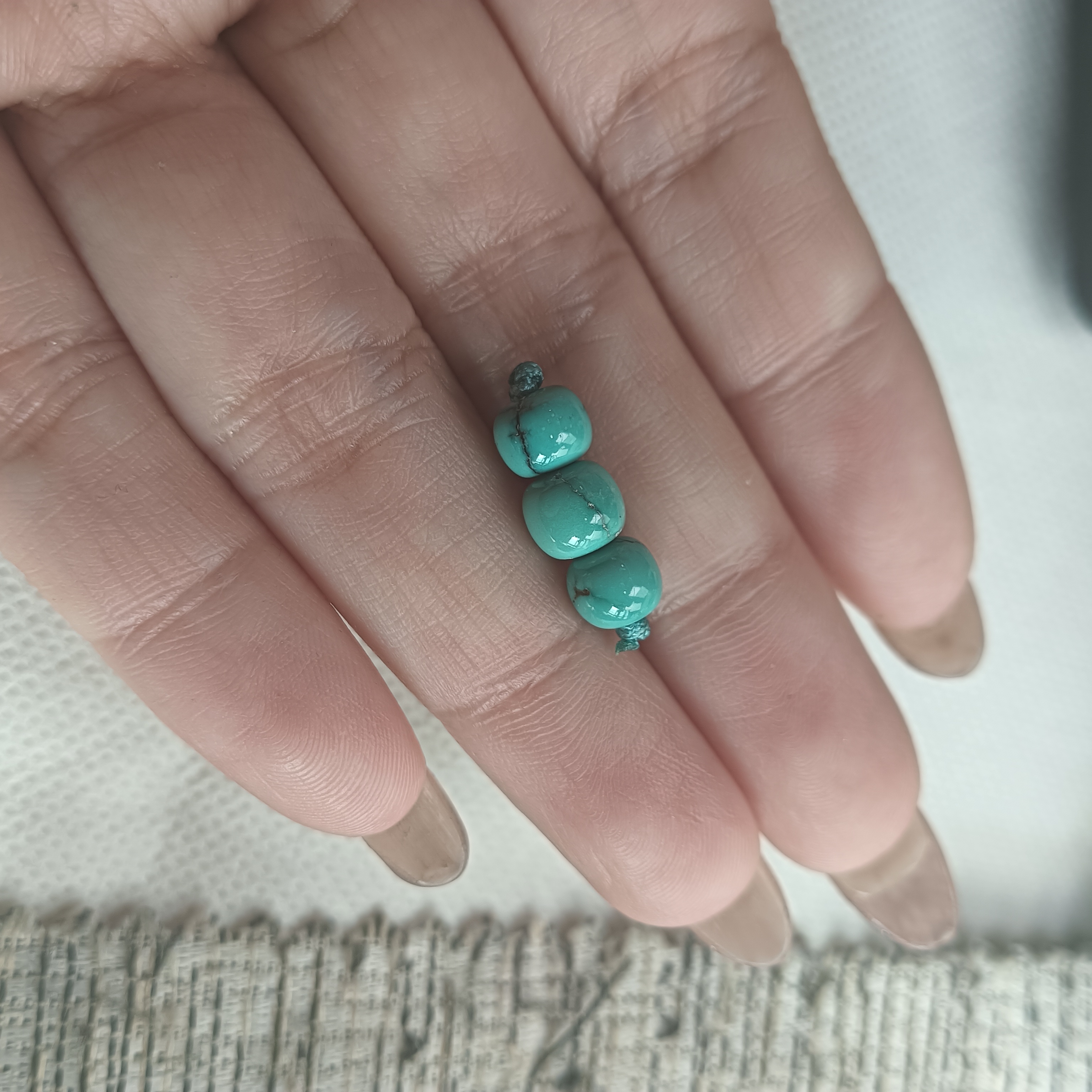 天然原矿绿松石配珠