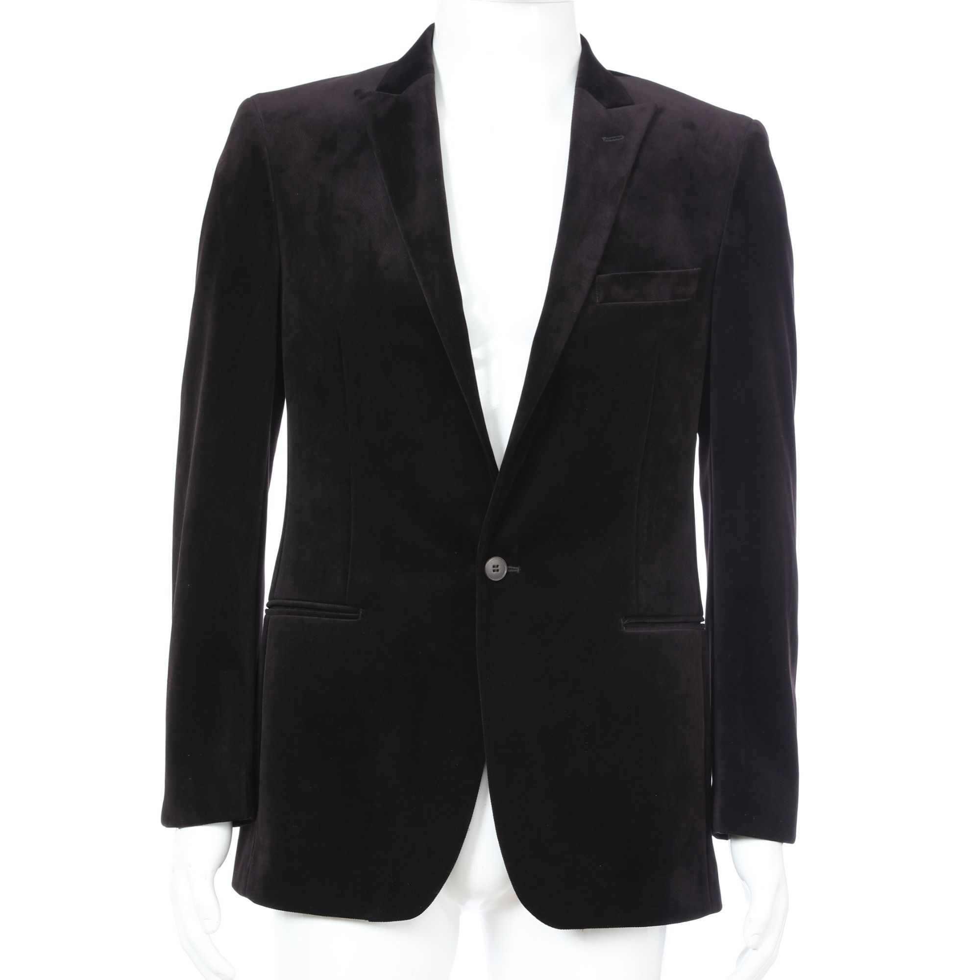 XXB2522B1 男士休闲西服灯芯绒一粒扣戗驳领单开叉