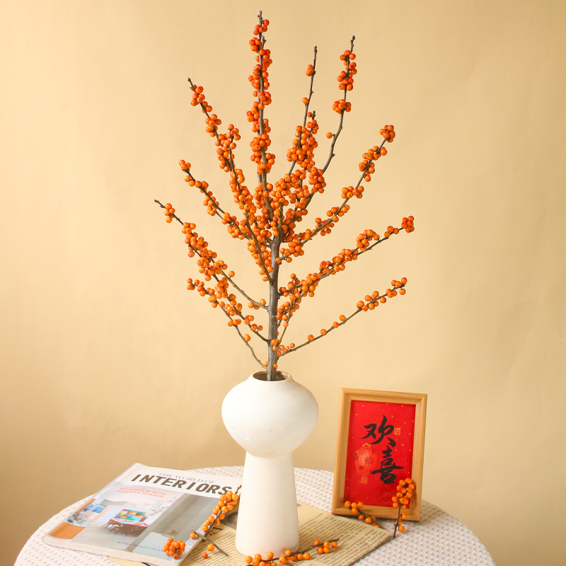 爱马仕橙橙色冬青60cm1枝