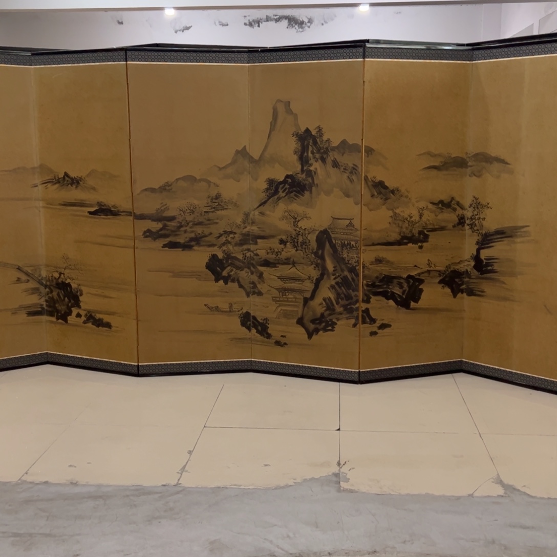 绘画屏风框画茶空间设计空间美学