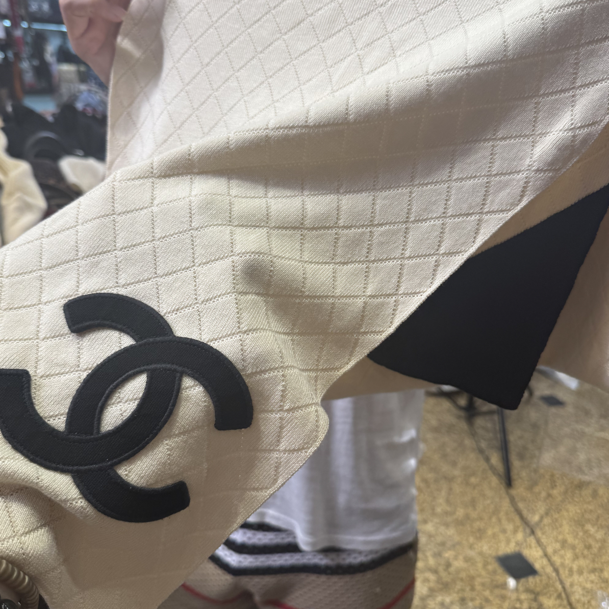 95新 Chanel/香奈儿 chanel康鹏拼色围巾