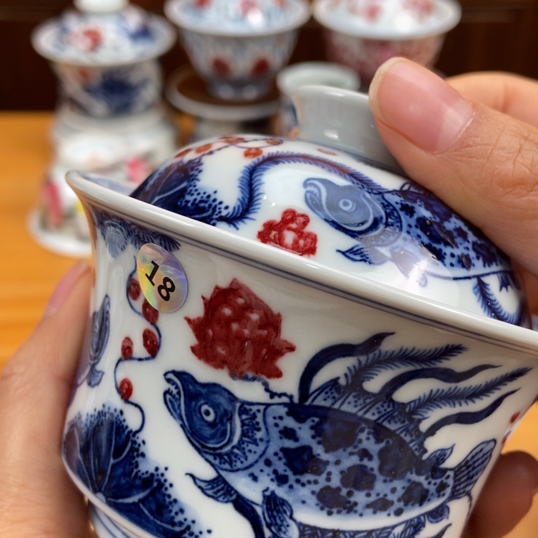 手绘现代茶具非古董