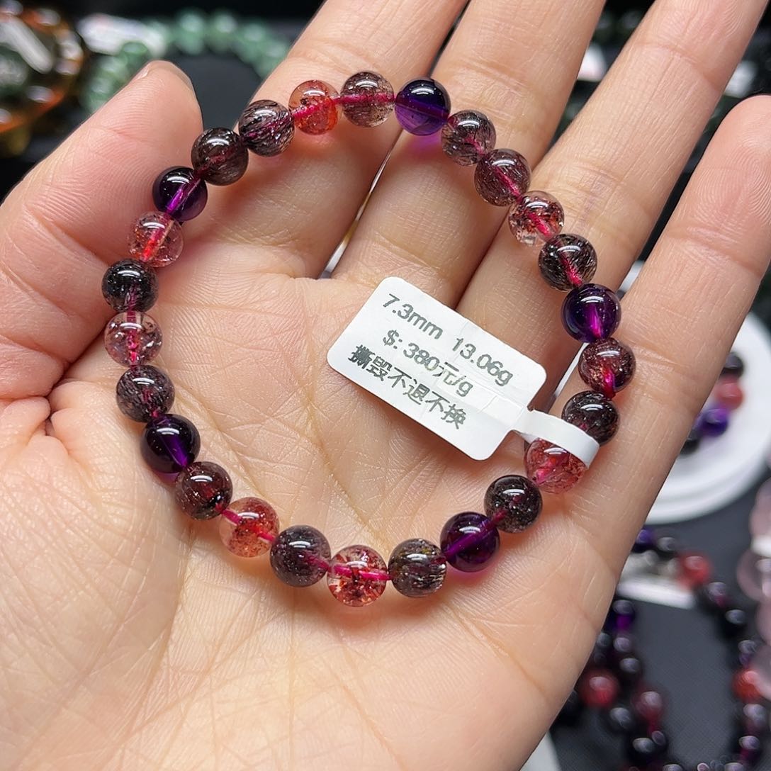 水晶手链未镶嵌一***酱手链