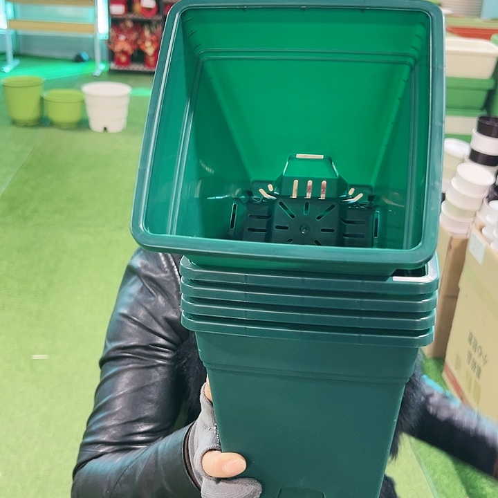 特价方盆口16高18墨绿无托5只