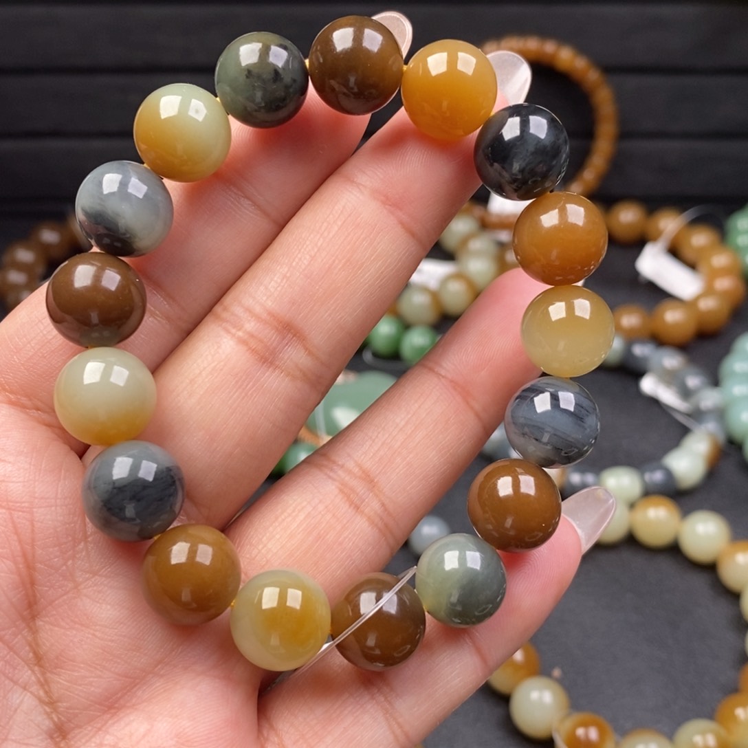 和田玉手串未镶嵌卡12