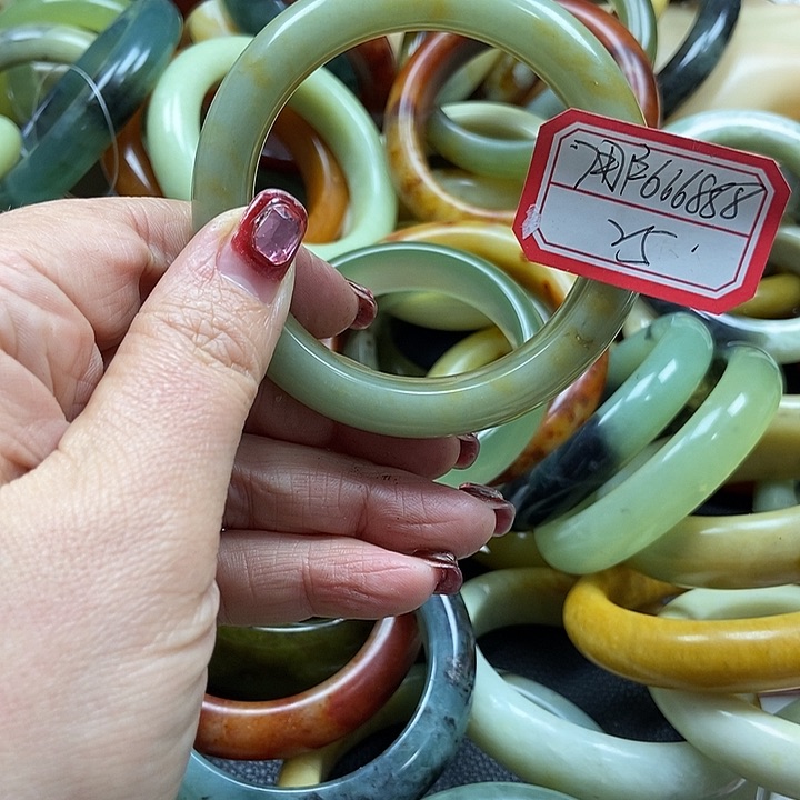 蛇纹石玉手镯未镶嵌用****8