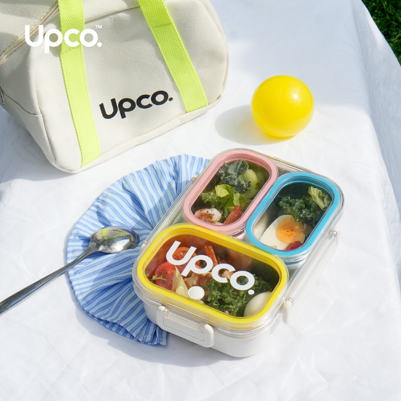 昂蔻保温饭盒304不锈钢学生上班族专用多巴胺三分格可微波大容量