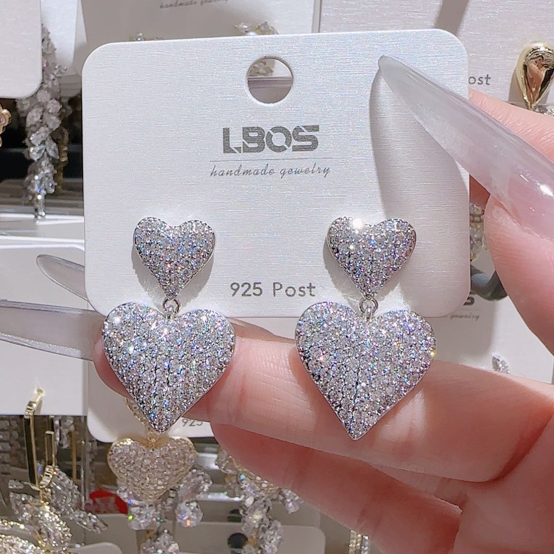 锆石铜合金925银耳环