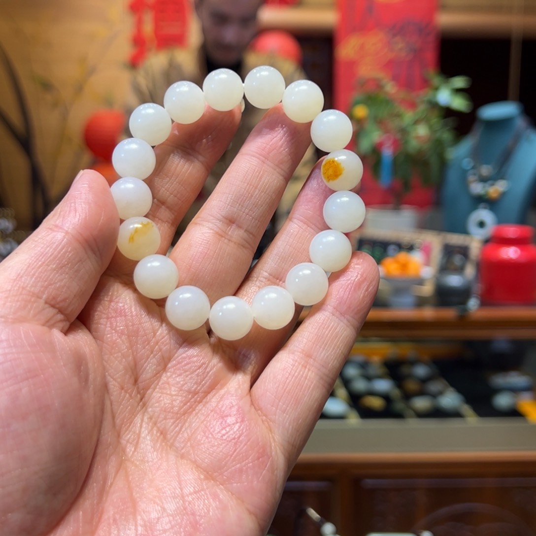 和田玉手链未镶嵌12