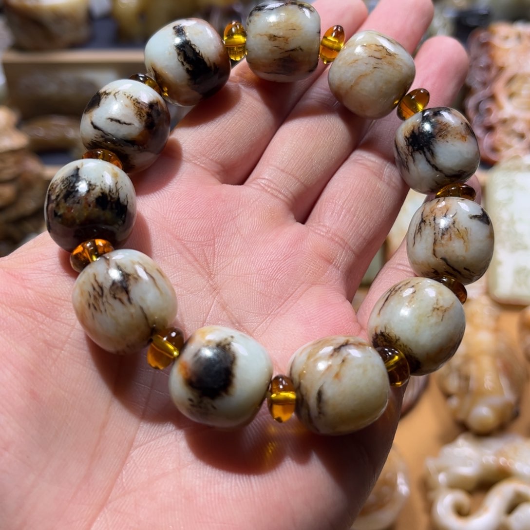 和田玉手串未镶嵌