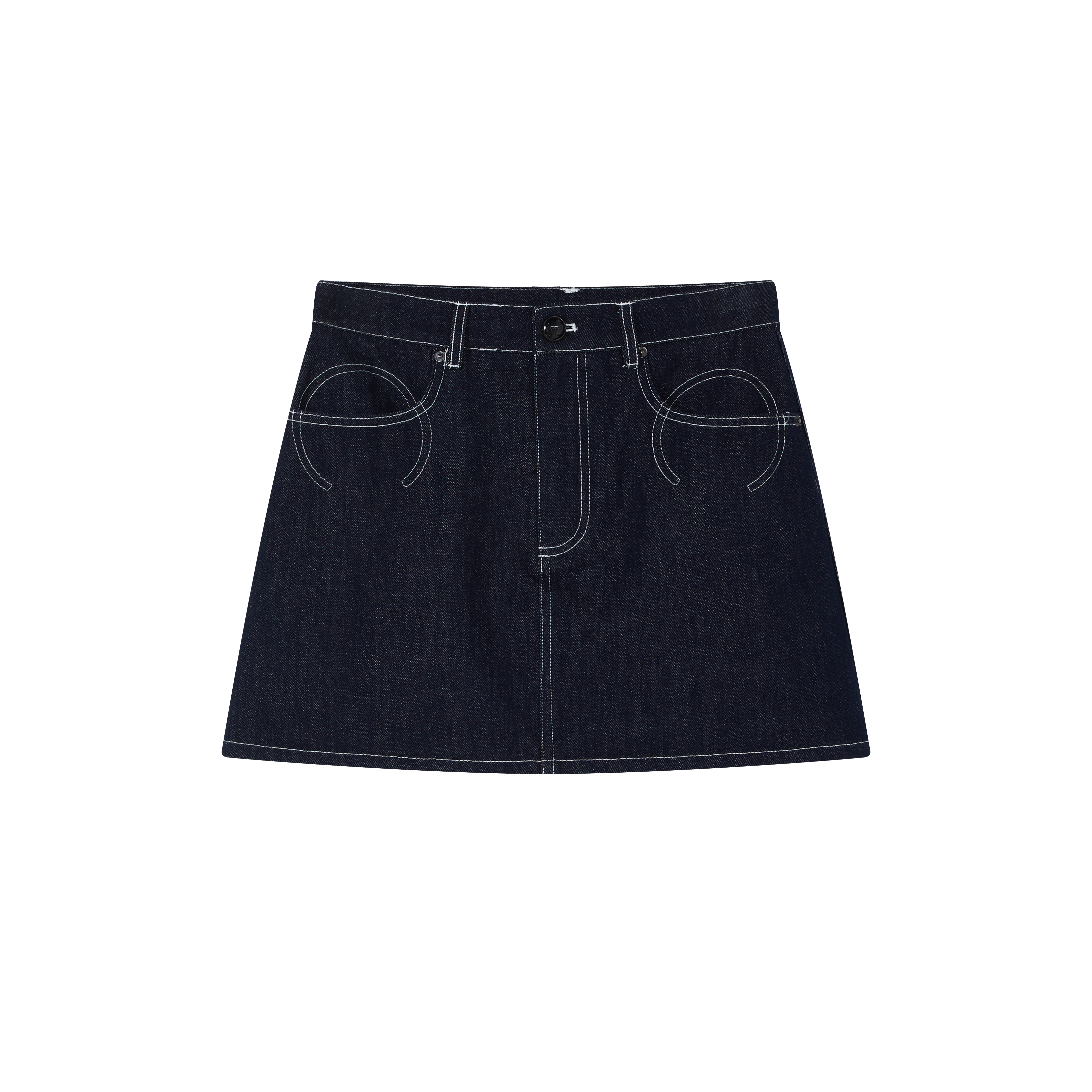 JJ夏季新款时尚短裙A字半身裙女高腰牛仔裙百搭0993