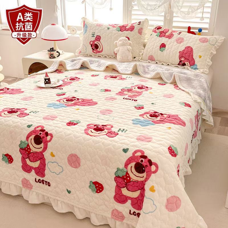 【牛奶绒床盖】牛奶绒床褥垫毛珊瑚垫子垫被单人保暖冬季