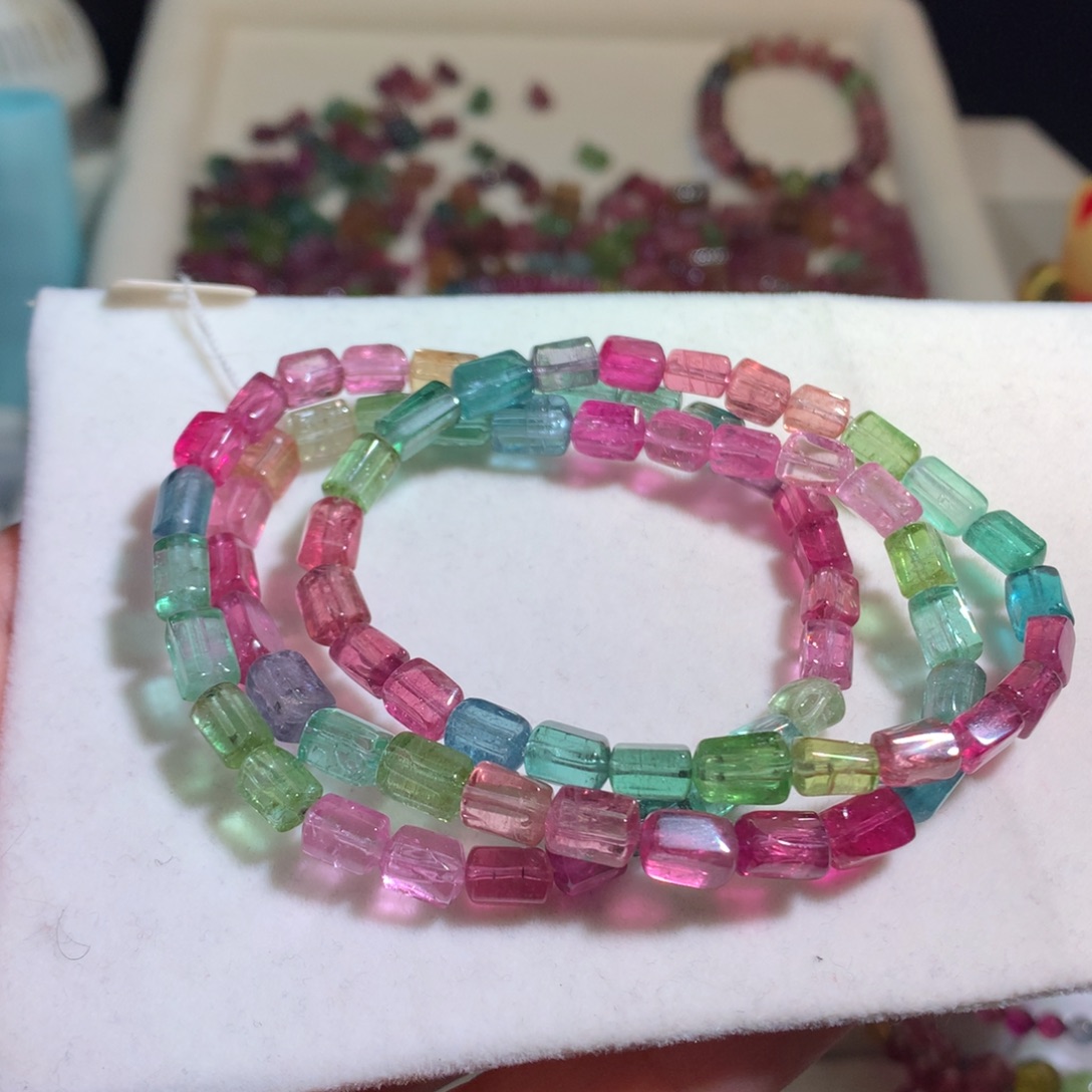 碧玺未镶嵌手链碧玺