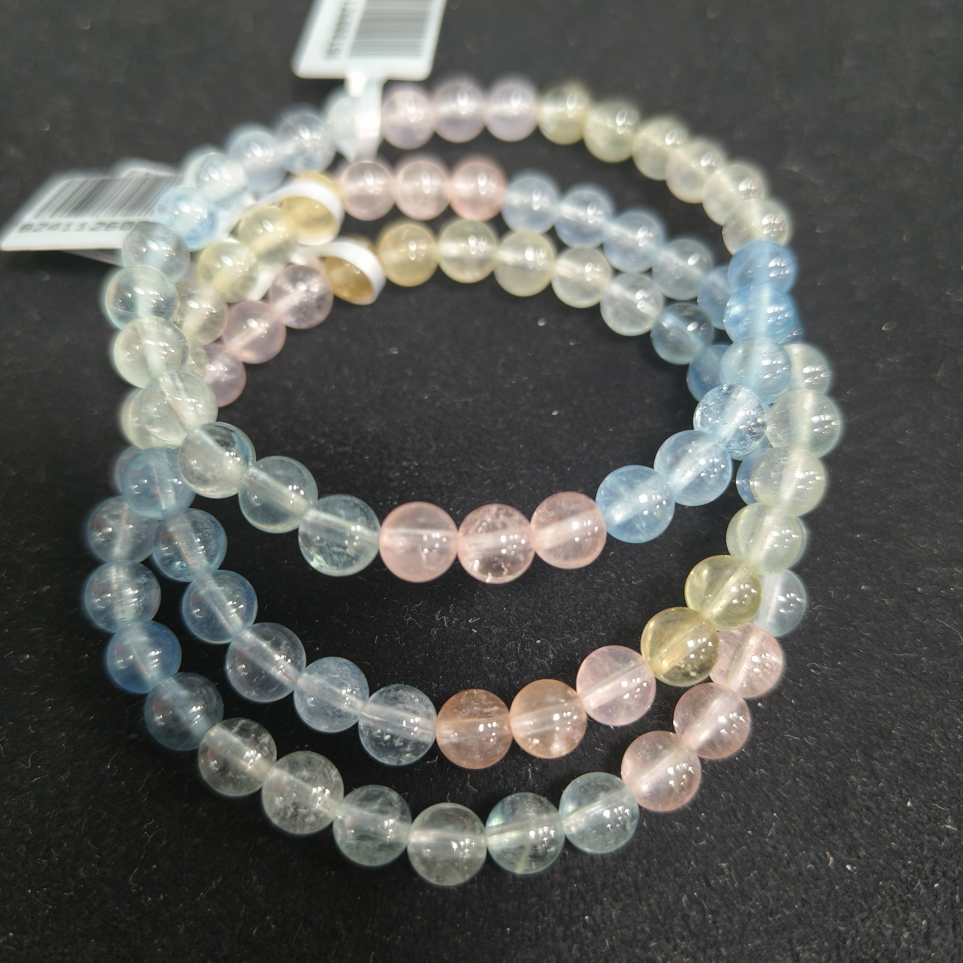 【书记甄选】天然彩摩根单圈手链 多样性发一件 约6mm CC3106