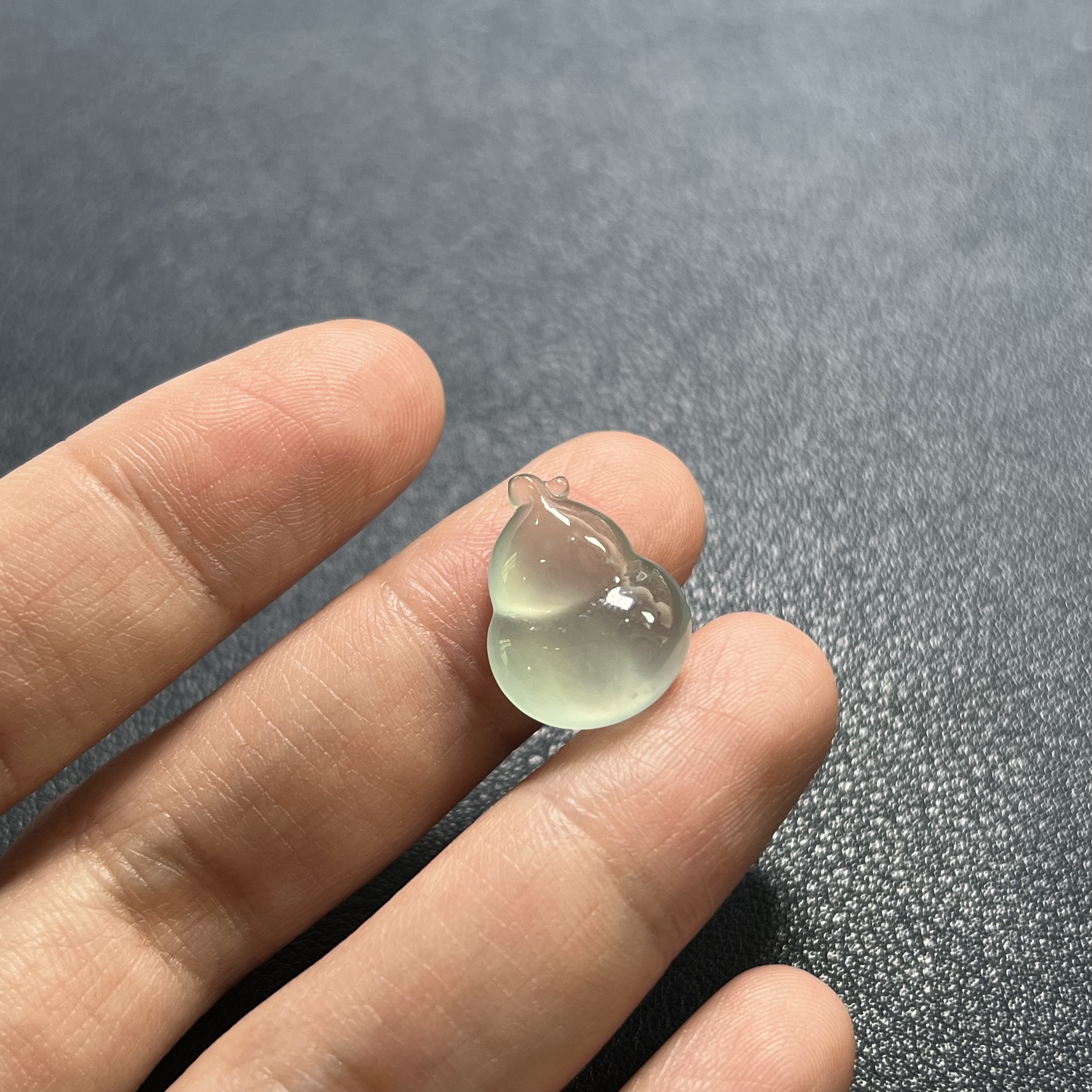 玻璃底起胶蓝葫芦吊坠17.9×13.8×6