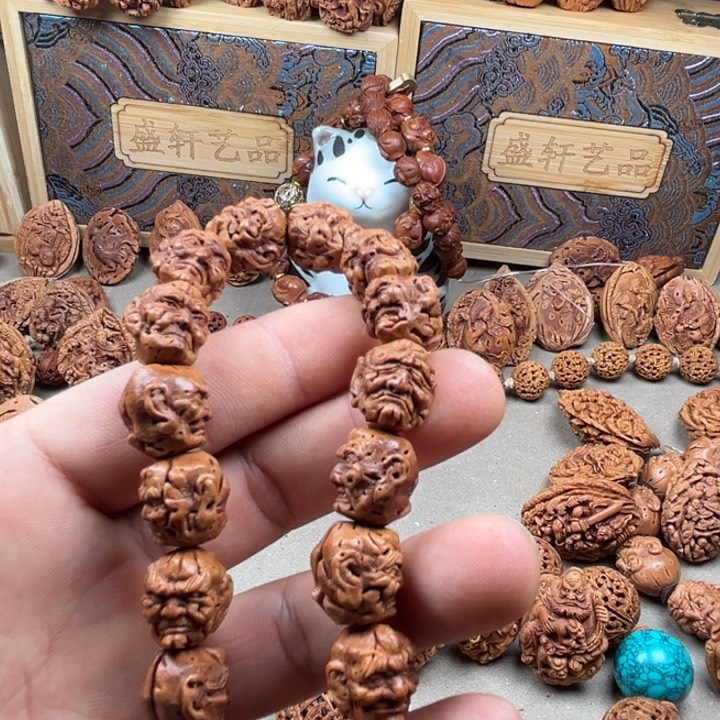 桃核手串桃核雕刻十八罗汉