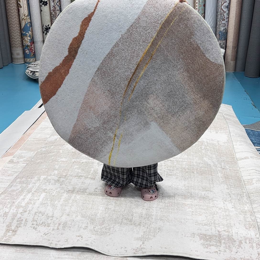 混纺加厚棉布底仿羊绒直径一米圆全新特价福利