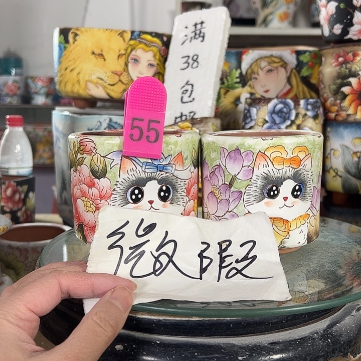 景德镇幸运花盆满38包邮