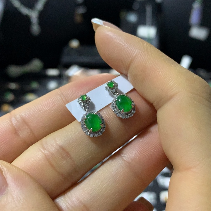 翡翠银S925镶嵌戒指