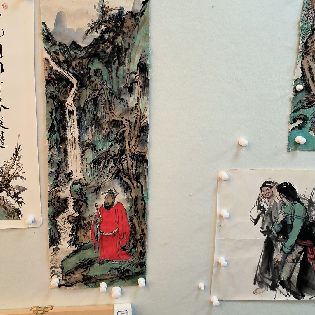 国画画作精品带框发3平尺