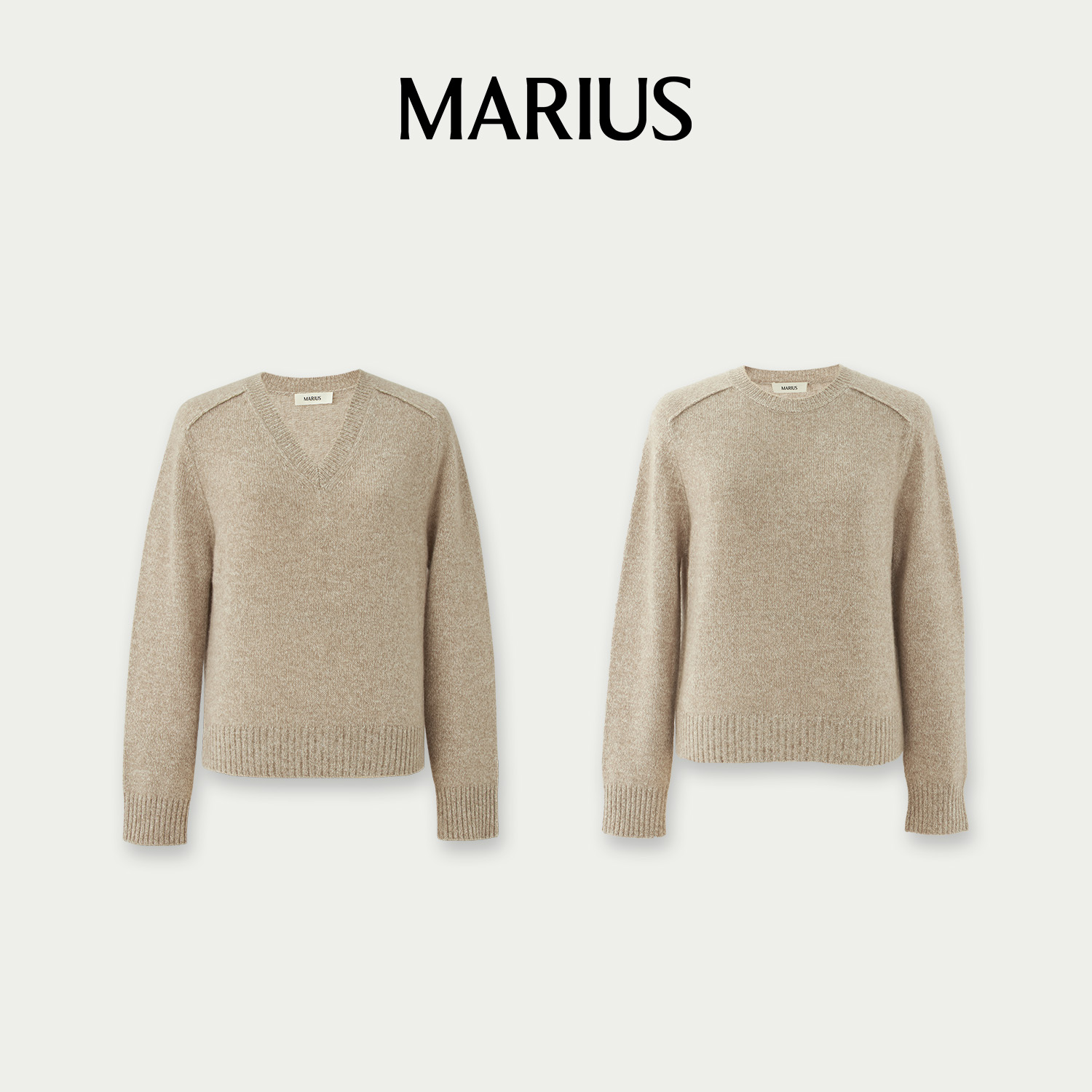 MARIUSMARIUS“雪花酥”雪花肌理亲肤针织套衫