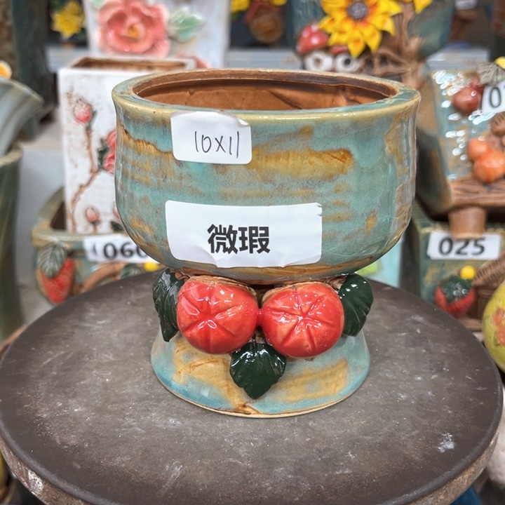 紫砂花盆粗陶材质多肉花盆