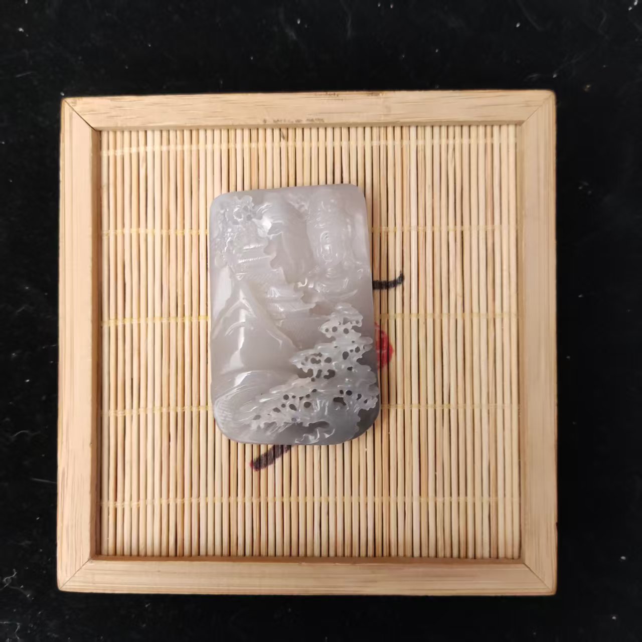 和田玉山水吊坠0000