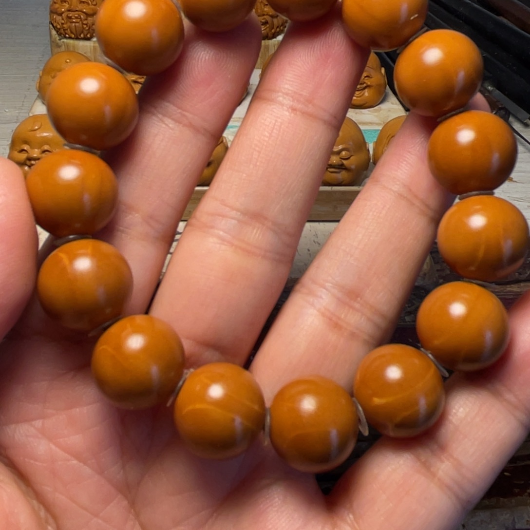 橄榄核手串/手链1.5铁核精品正圆光珠