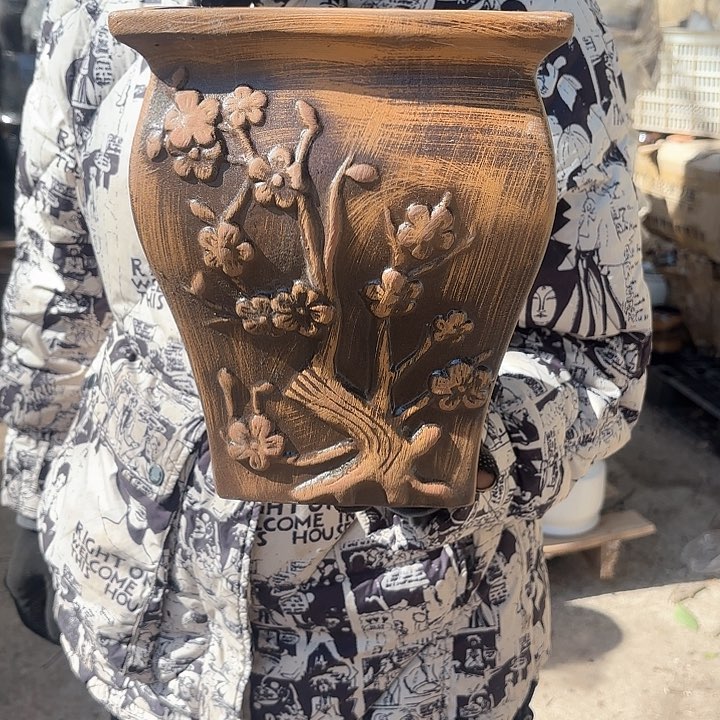 红陶柴烧方口径 20高度24