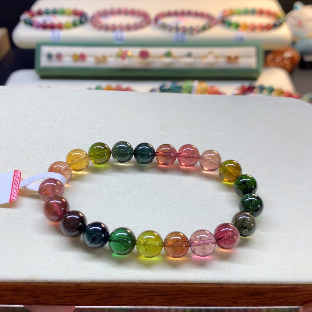 未镶嵌手串碧玺老矿9mm