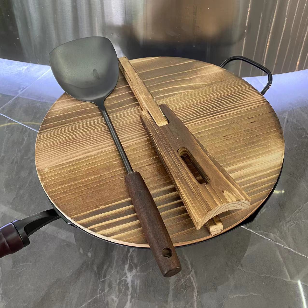 CG001/CG002  铁艺炒锅烹饪锅(32cm)