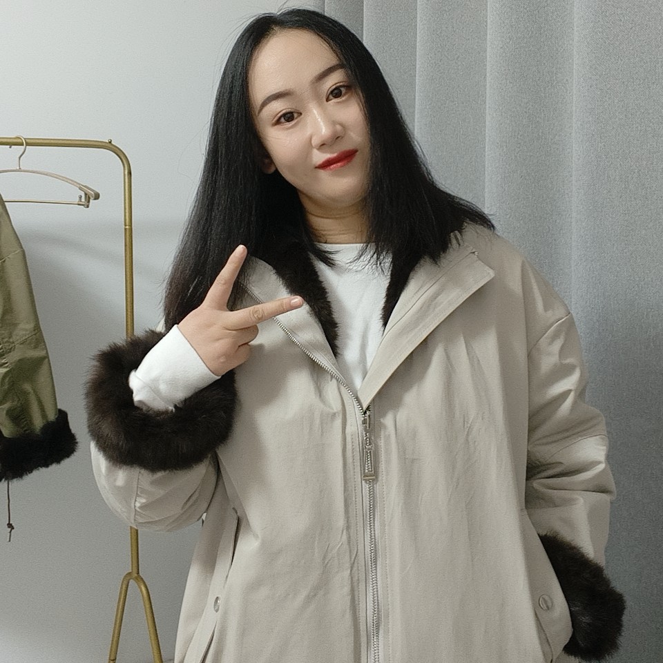 2025新款女休闲两面穿短款真皮草派克百搭外套