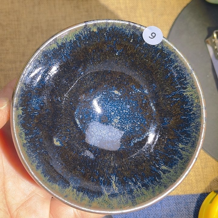 茶盏龙窑柴烧水墨画钵钵器型9.4口径