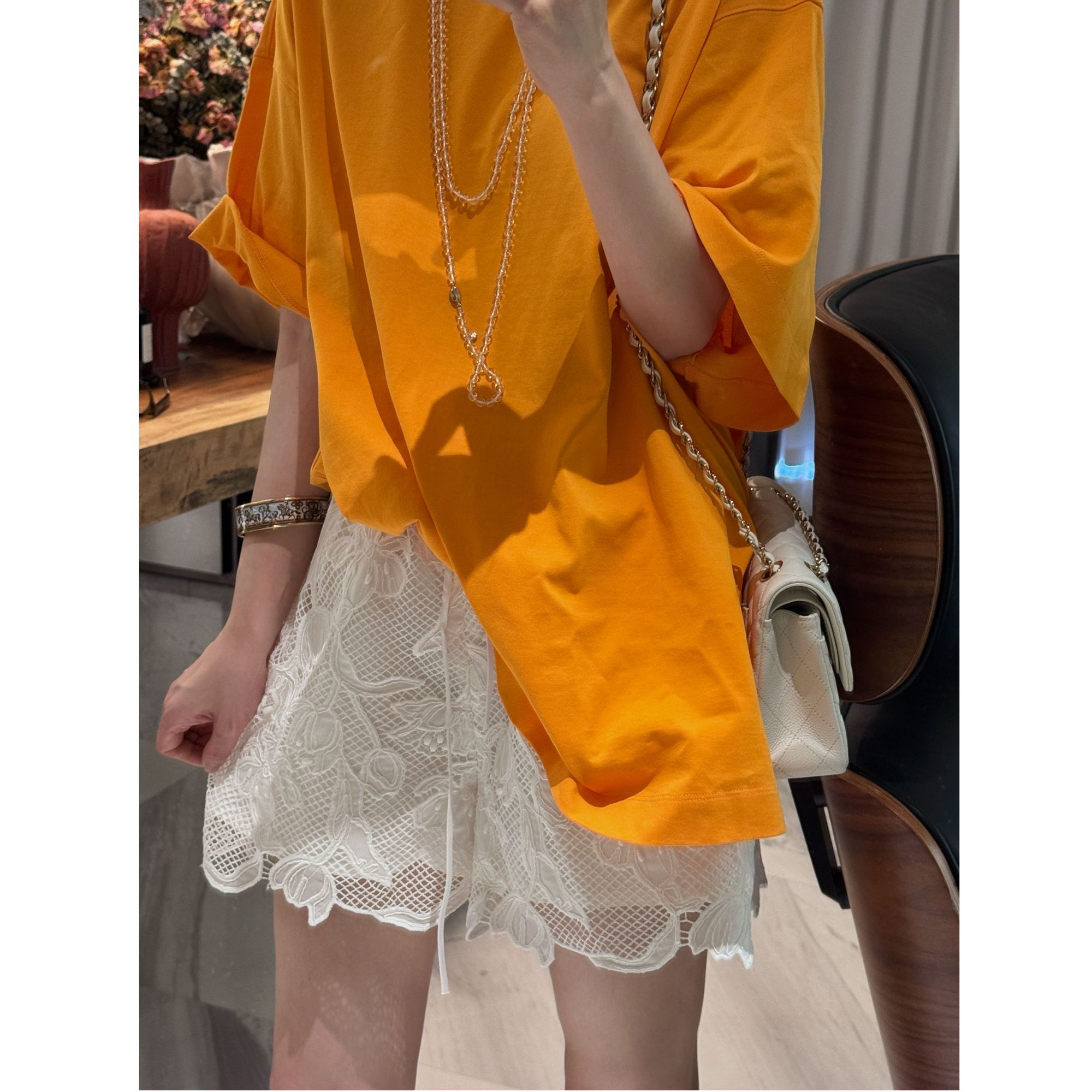 【蕾丝短裤】全松紧腰重工蕾丝刺绣短裤 J25KZ240