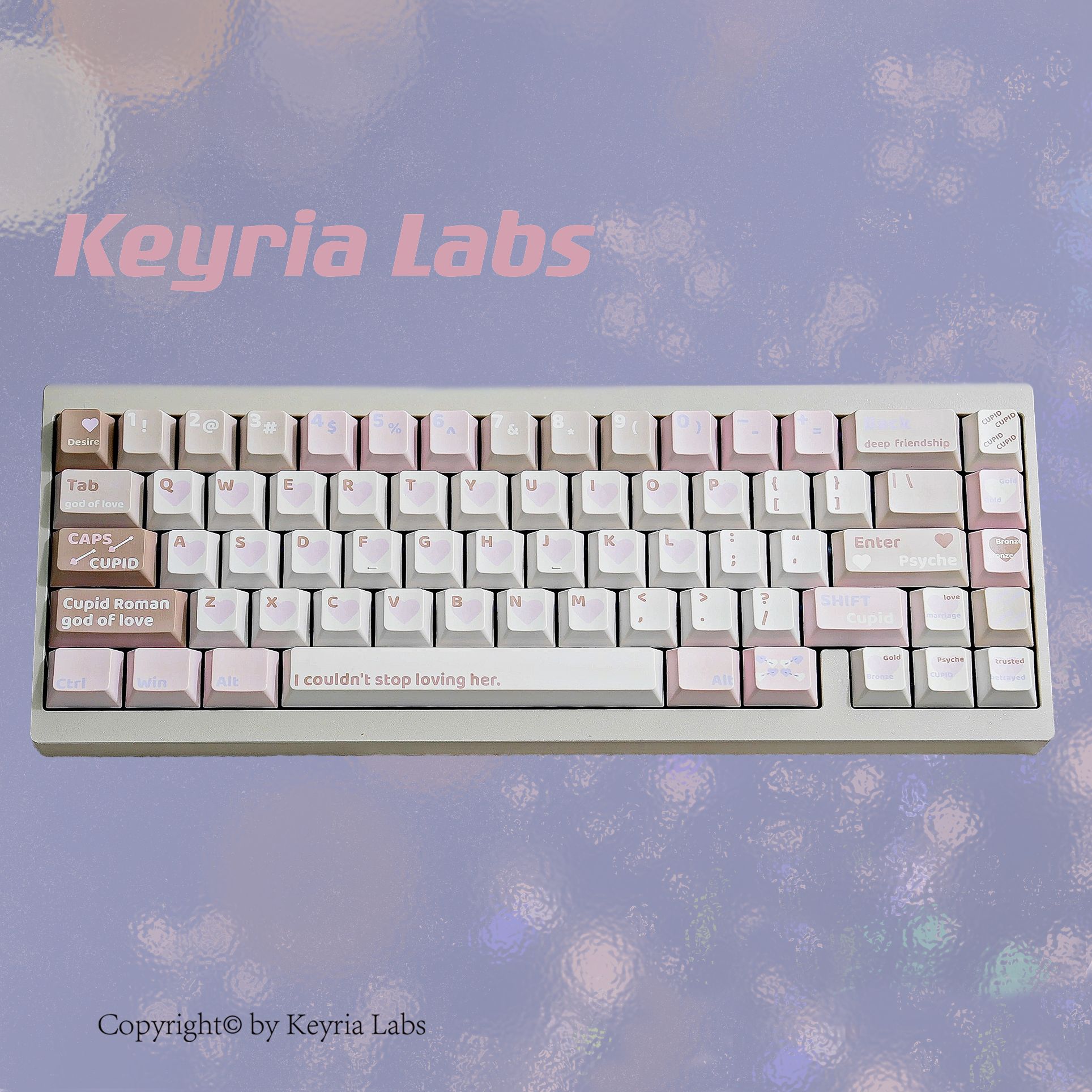 Keyria Labs/天生爱神键帽PBT五面热升华大全套适配各种配列可爱