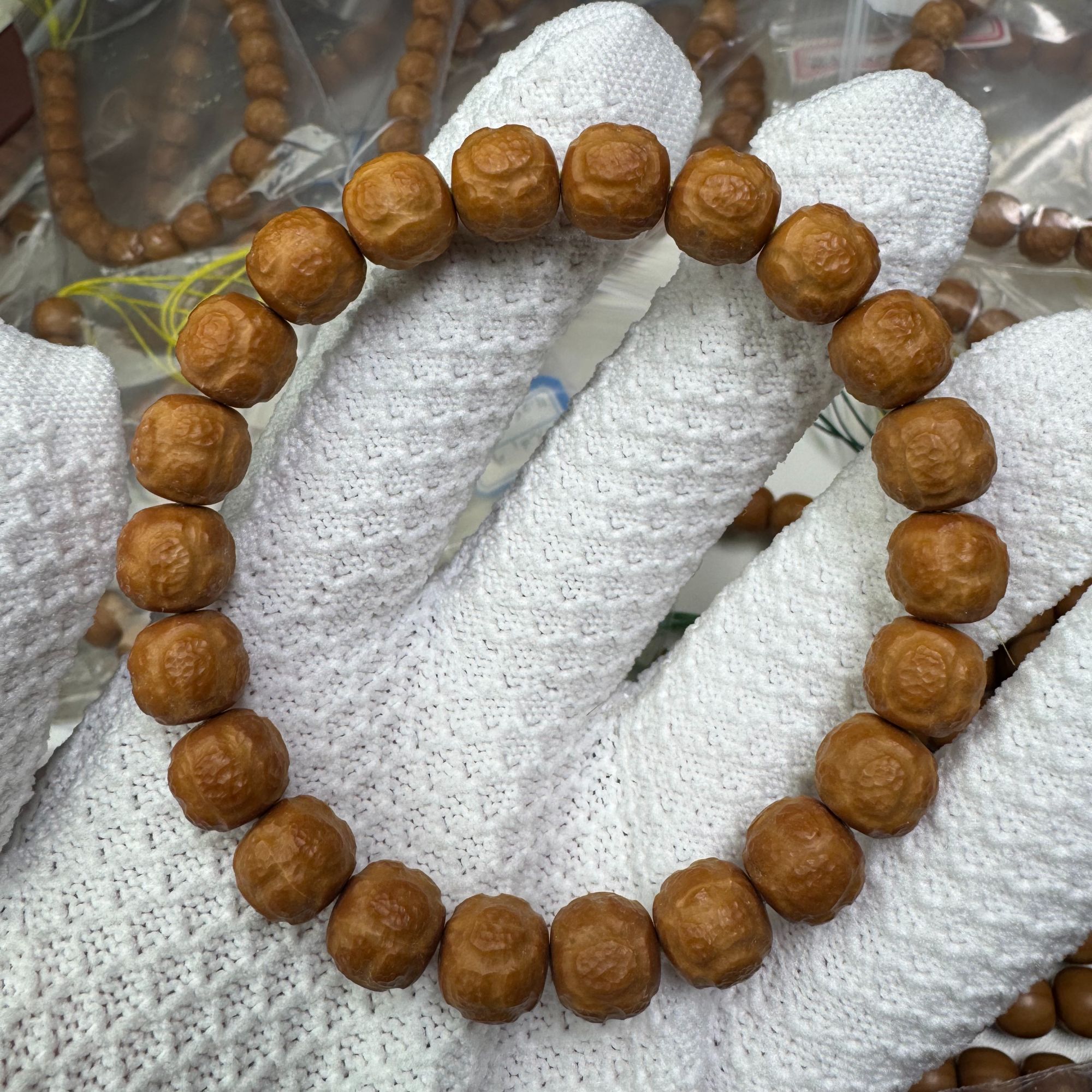 福利【微瑕】雕刻款饕餮猴头手串