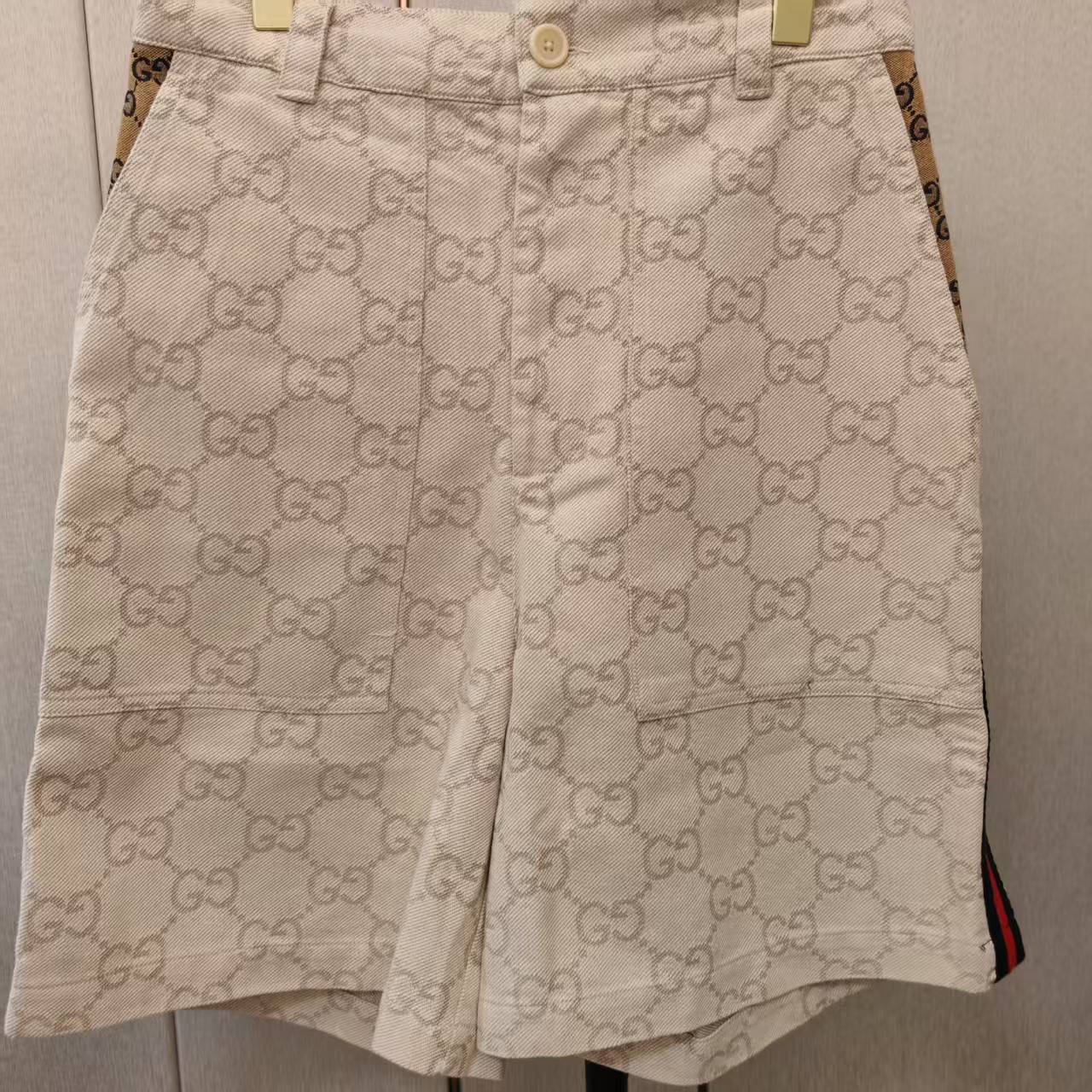 99新 GUCCI/古驰 D 编织老花短裤 375