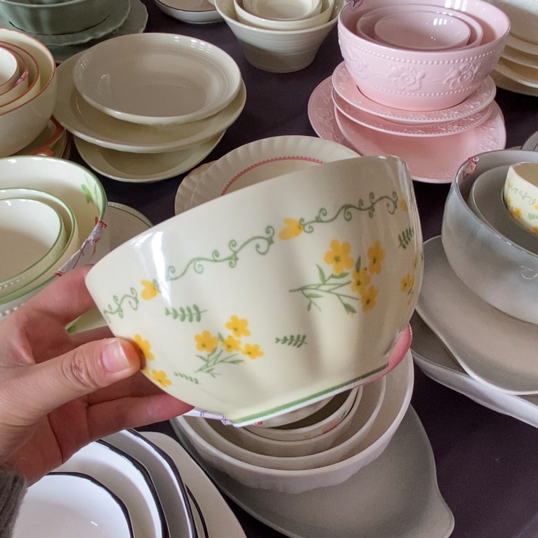 瓷八个六寸的面碗 