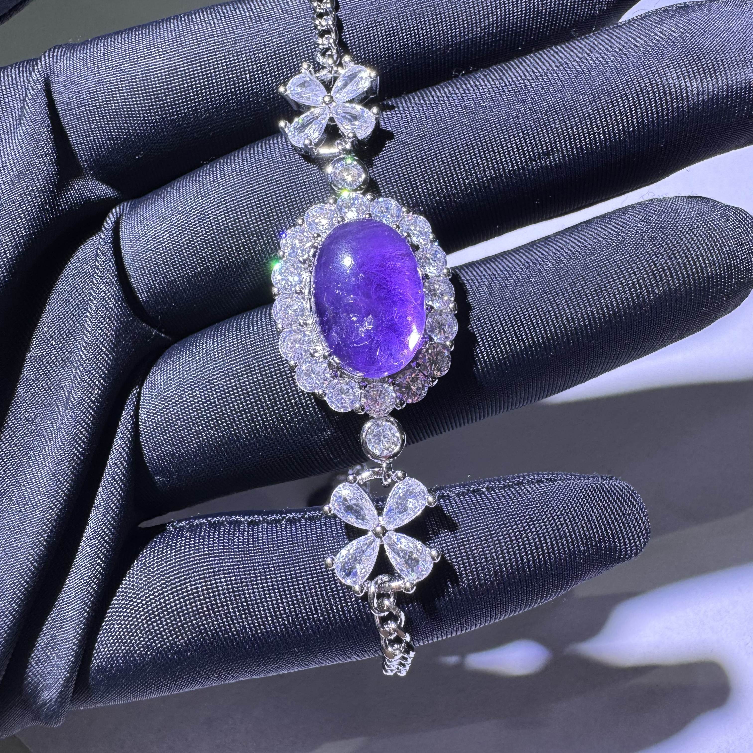 天然紫水晶手链-多样性发一-ZSJ080