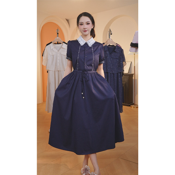 【赠送运费险】L9132 2025年夏季新款气质减龄收腰显瘦中长款连衣裙