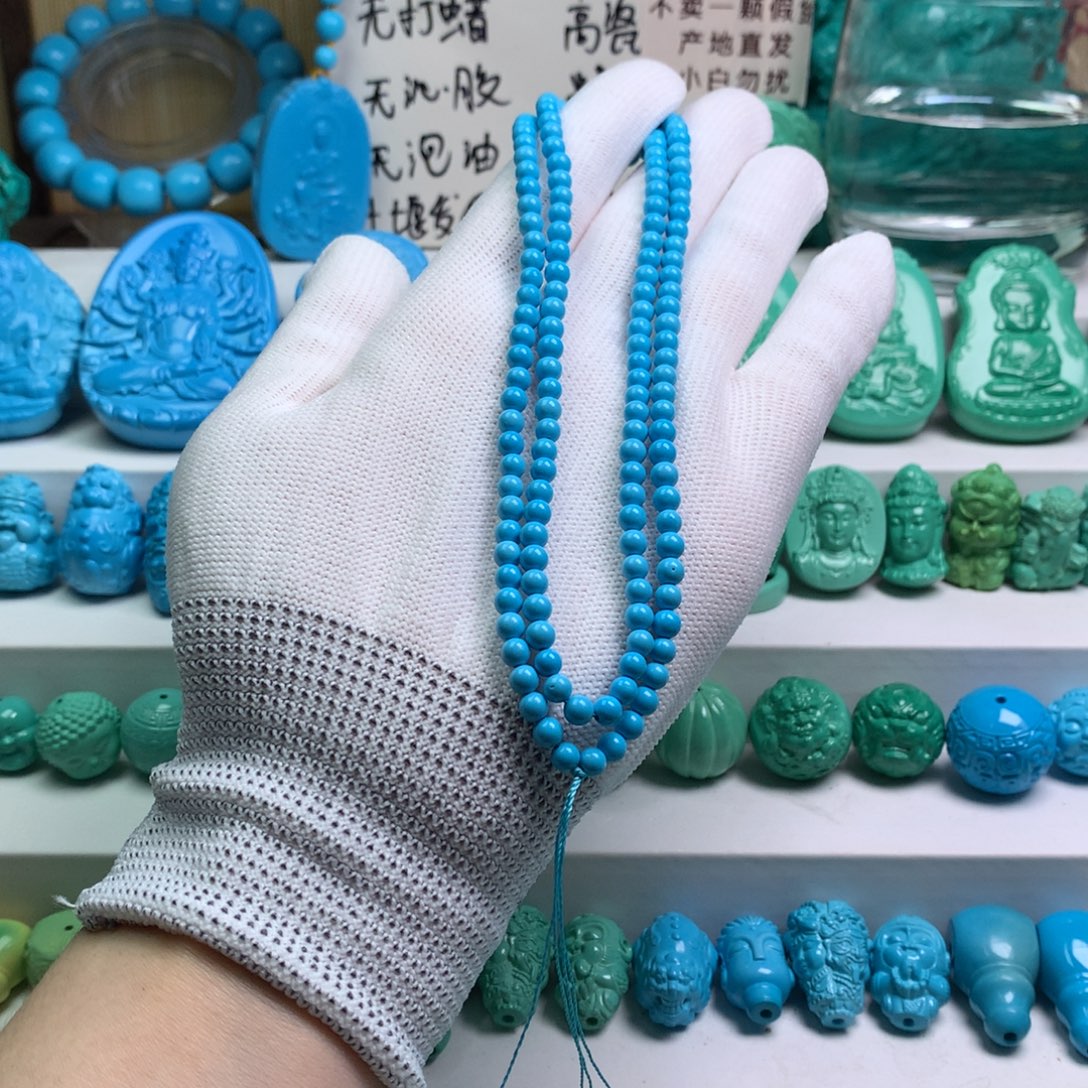 湖北批发精挑绿色矿原创手串108 以介绍为准