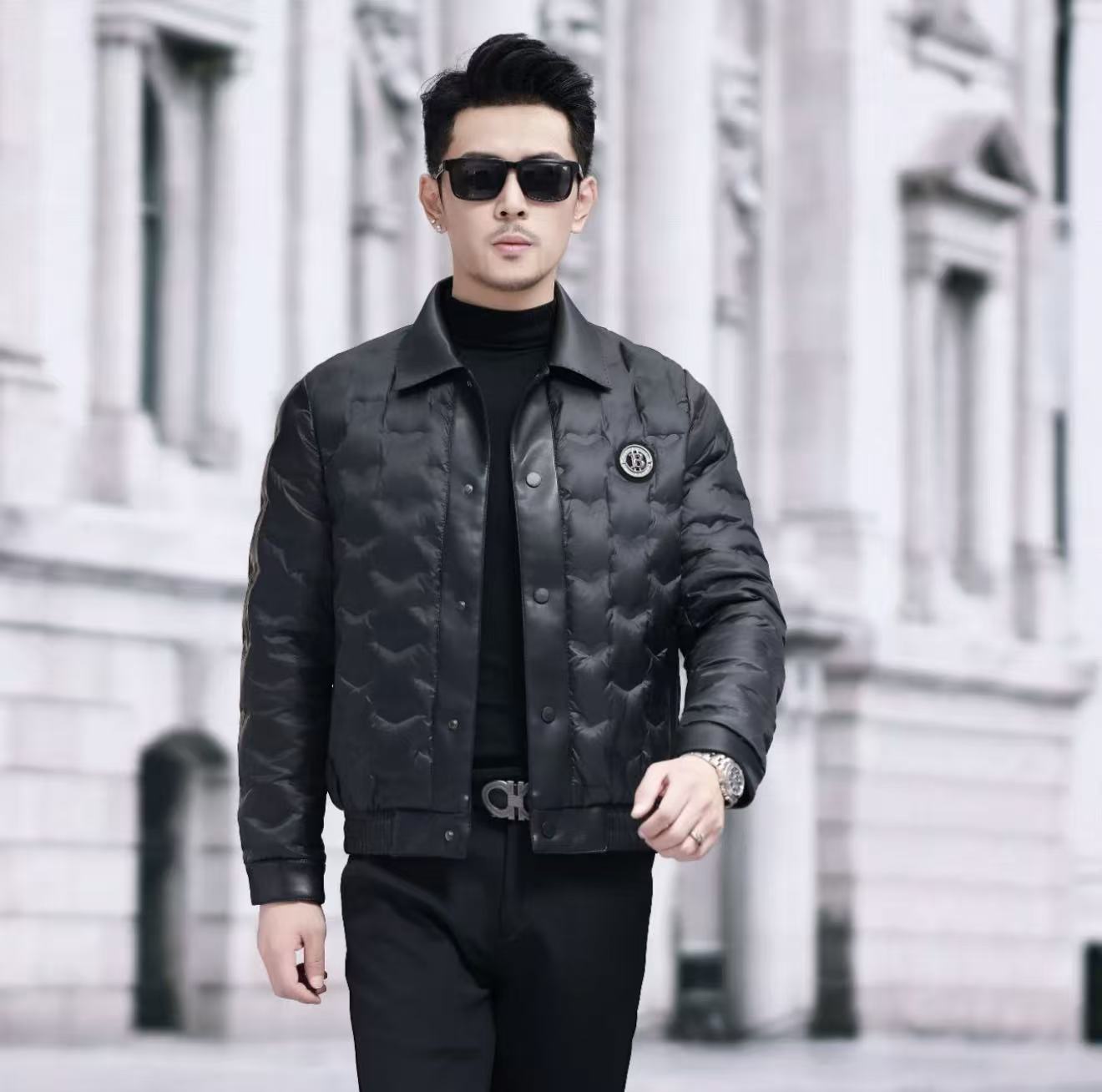 《老板推荐》男士高端百搭设计师高定版羽绒外套